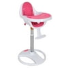 Costway Pink Pedestal Baby High Chair Infant Durable Feeding Dining Table Safety Seat