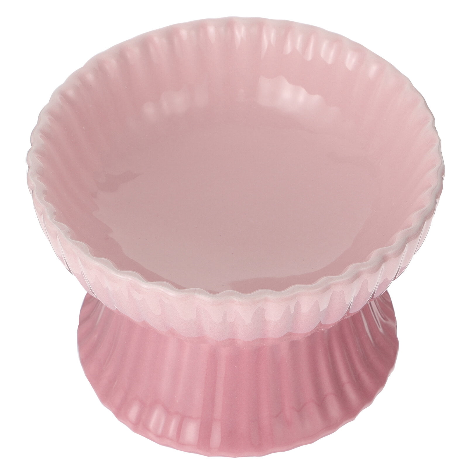 LULULION Lululion Elevated Cat Dog Bowl Pink Ceramic Easy Clean Durable Gift for Pets