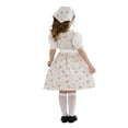 thumbnail image 6 of SERTG Girls Oktoberfest Maid-Style Set 3-Piece Cottagecore Print Dress + Head Scarf and Apron Cultural Theme Dress-Up Skirt Outfit for Kids 4-13 Years(White,5-6 Years), 6 of 9