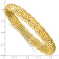 thumbnail image 3 of Sterling Silver Jbsp's Gold-Tone Textured Hollow Bangle Made In Italy qlf1240, 3 of 5