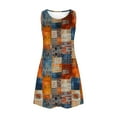 thumbnail image 4 of Ovzne Robes d'Été pour Femmes Robe Décontractée Ample d'Été Imprimée Sans Manches Col en V Ensemble Haut/chemise Robe de Vacances Imprimée Liquidation, 4 of 7