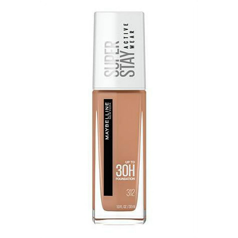 Maybelline New York Super Stay 24H Full Coverage Liquid Natural Foundation,  Golden 312, 30ml 