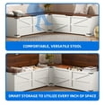 thumbnail image 5 of Dextrus L-Shaped Wood Farmhouse Storage Chest, Corner Dining Breakfast Bench with Hidden Storage, White, 5 of 10
