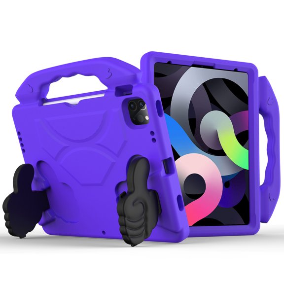 For Apple iPad Air 11 (M3) 2025 / Air 11inch 2024 Thumbs Up Kickstand Shockproof Tablet Case Cover - Dark Purple