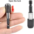 thumbnail image 4 of Vástago hexagonal de 1/4 pulgadas, taladro eléctrico de liberación rápida, broca de destornillador magnético, soporte de extensión ajustable, herramienta eléctrica de vástago de barra, 4 of 5