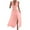 Pink, variant on IROINNID A-Line Dress For Women Ladies Fashion Solid Color Cross Split Long Sleeve Gown Dress V-Neck Ankle-Length Dress