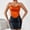 Orange, variant on Women Bustier, Vintage Floral Corset Tops, Halter Crop Tops, Boned Bustier Bodyshaper for Party Club