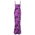 thumbnail image 4 of TSADFHJI Jupes d'Hiver pour Femmes Longues Jupe Ajustable Imprimée Aguichant Pêche Queue de Poisson TG Violet, 4 of 8