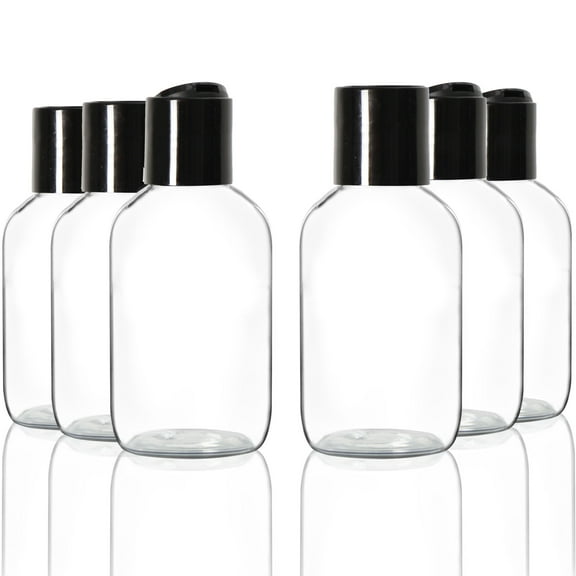 Youngever 12 Pack 4 Ounce Empty Squeeze Containers with Disc Cap, Plastic Bottle