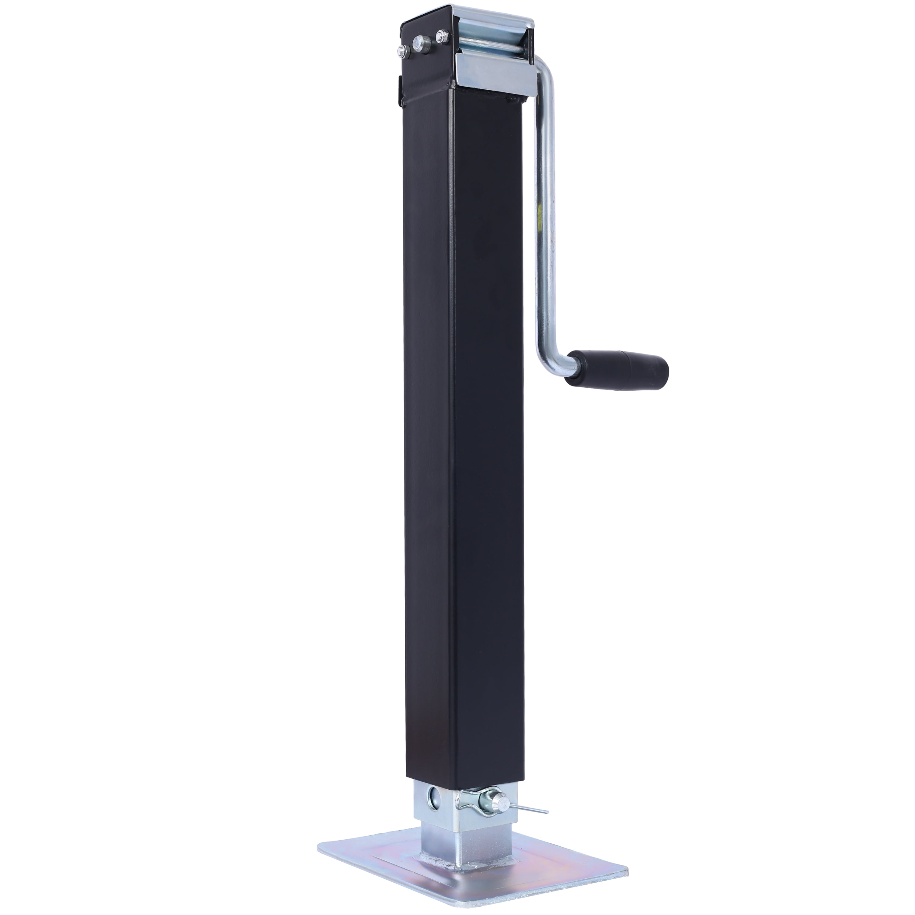 Steel Construction Black Powder Coated 8000 lbs Capacity Square Jack for Trailers & RVs Rust Resistant