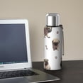 thumbnail image 5 of 20 Oz Pug and Footprint Coffee Tumbler Double Wall Insulated Stainless Steel Water Bottle | Metal Reusable Thermoses Flask with Cup Cap | Leak & Sweat Proof with Anti-Dust Lid, 5 of 7