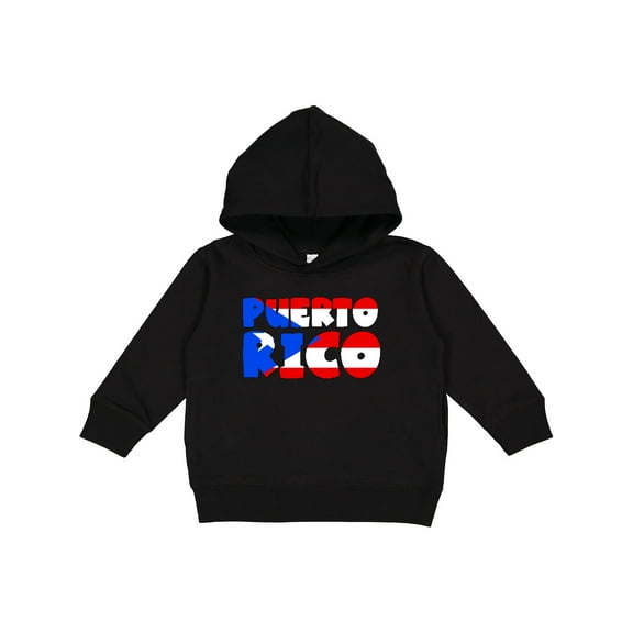 Inktastic Puerto Rico Flag in Text Toddler Hoodie