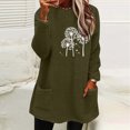 thumbnail image 2 of Bowake Chandails en Molleton Confortables pour Femmes Chandail d'Hiver Chaud à Manches Longues Col Rond, 2 of 3