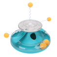 thumbnail image 1 of Turntable Track Toy, Circle Tracking Healthy Materials Puzzle Food Cat Food Dispensing Toy  For Indoor Kittens, 1 of 8