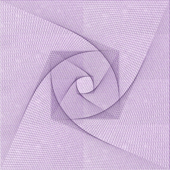 Ahgly Company Machine Washable Indoor Square Transitional Bright Lilac Purple Area Rugs, 6' Square