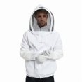 thumbnail image 2 of Beekeeping Jacket for Men Women Bee Jacket with Veil Hood,Beekeeper Jacket,Bee Keeper Suite Suitable for Professional Beekeepers and Beginners（white L thin version ）, 2 of 5
