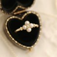 thumbnail image 3 of Elegant Gold Color Round Imitation Pearl Four Leaf Clover Flowers Rings Wedding Party Jewelry Rings for Women, 3 of 3