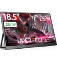 thumbnail image 1 of Monitor portátil UPERFECT de 18,5 pulgadas, 120 HZ, 100% sRGB 1080P con VESA y soporte, pantalla para juegos FHD FreeSync IPS HDR ajustable, ultradelgada y liviana de 180 °, segundo monitor de viaje p, 1 of 5