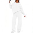 thumbnail image 2 of Tiweut Sweatsuits Women 2 Piece Outfit Sweatshirt and Sweatpant Sets Fall Clothing Track Suits,White, 2 of 7