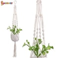 thumbnail image 2 of Spencer Macrame Plant Hanger Indoor Hanging Planter Shelf Rope Braided Flower Pot Holder Hanging Baskets For Plant Home Outdoor Garden Decorations "41.4 Inch, #C", 2 of 9
