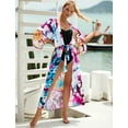 thumbnail image 6 of Edolynsa Women's Boho Printed Kimonos Lightweight Swimsuit Cover ups Plus Size Bathing Suit Coverups Beach Outfits, 6 of 8