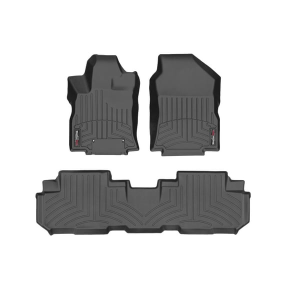 WeatherTech Custom Fit FloorLiners compatible with 2019-2026 Subaru Ascent - 1st & 2nd Row, Black
