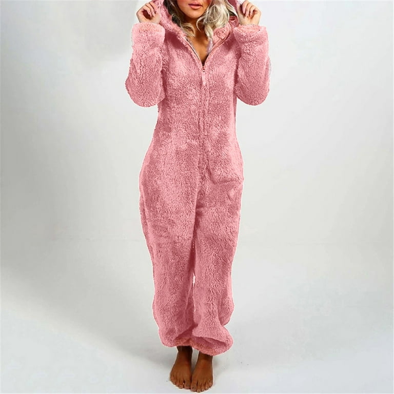 Oxodoi Deals Clearance Women's Plus Size Fleece Pyjamas,Fluffy