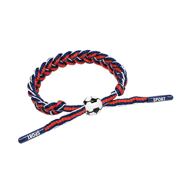 Pulsera de Fútbol Fútbol Joyería Ajustable Unisex Fútbol Paracord Pulseras Fútbol Regalo