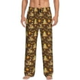 thumbnail image 2 of Lsque Autumn With Pumpkin Harvest Print Men's Pajama Pants, Lounge Pant - Comfortable Home Wear,Elastic Waistband, Stylish Design-Medium, 2 of 9