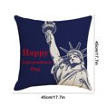 thumbnail image 3 of Funda de Almohada Decorativa Navideña de Europa y Estados Unidos con Estatua Del Día de La Independencia, Funda de Cojín de Lino para Oficina., 3 of 6