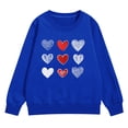 thumbnail image 6 of UACY Valentine Sweatshirts for Girls, Heart Print Oversized Sweatshirt Long Sleeve Tops Crewneck Preppy Pullover (Blue, 9-10 Years), 6 of 7