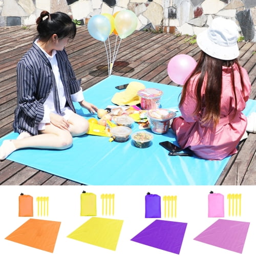 Cheers.US Sandfree Beach Blanket, Waterproof Picnic Blanket, Quick Drying Indoor%26Outdoor Family Mat for Travel, Camping, Hiking, Music Festival