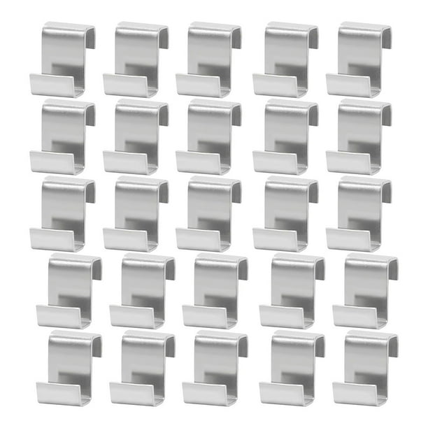 Advancent 25x Clips blancos de acero inoxidable para invernadero para mayor durabilidad y facilidad de accesorios de invernadero Jardín y Patio Blanco, paquete de 25 Hebilla Z