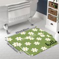 thumbnail image 4 of Hello Daisy 16x24 Flannel Bath Mat for Bathroom, Anti-Slip Backing Soft Bathroom Rug, Washable Water Absorbent Mat, 4 of 9