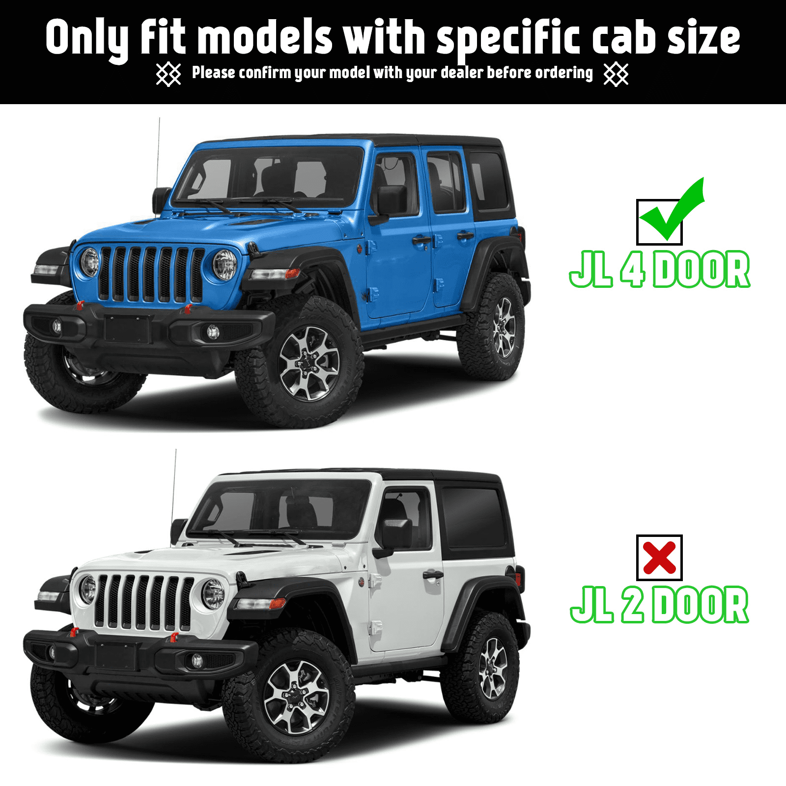 TPA 6" Running Boards Fit for 2018-2026 Jeep Wrangler JL 4-Doors (Not for JK Model)  Jeep Wrangler 4xe, Matte Black Side Step Nerf Bar 6 inches