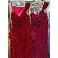thumbnail image 6 of Royal Queen RQ8003 Juniors Womens Stretch Sequin Velvet Sweep Train Long Prom Dress, 6 of 7