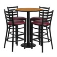 thumbnail image 1 of Bowery Hill 5 Piece Round Laminate Table Set in Natural and Black, 1 of 1