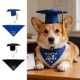 thumbnail image 7 of 2026 Pet Graduation Outfit Set,Graduation Cap and Triangles Bandana,Photography Props Dogs Cats Grade Outfits for Pets Party Dress Costume,Black, 7 of 7