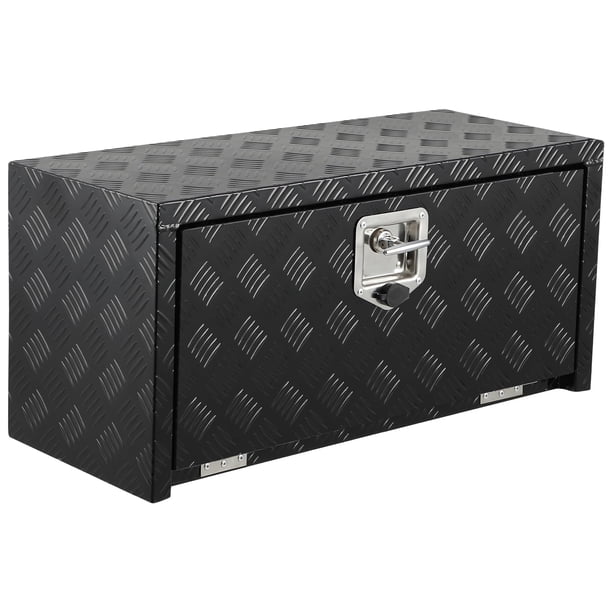 QinaQin Caja de herramientas bajo chasis para pickup o remolque, aluminio diamantado de alta resistencia, impermeable, con cerradura y llaves, ideal para truck, trailer o RV
