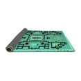 thumbnail image 2 of Ahgly Company Indoor Rectangle Abstract Turquoise Blue Modern Area Rugs, 5' x 8', 2 of 4