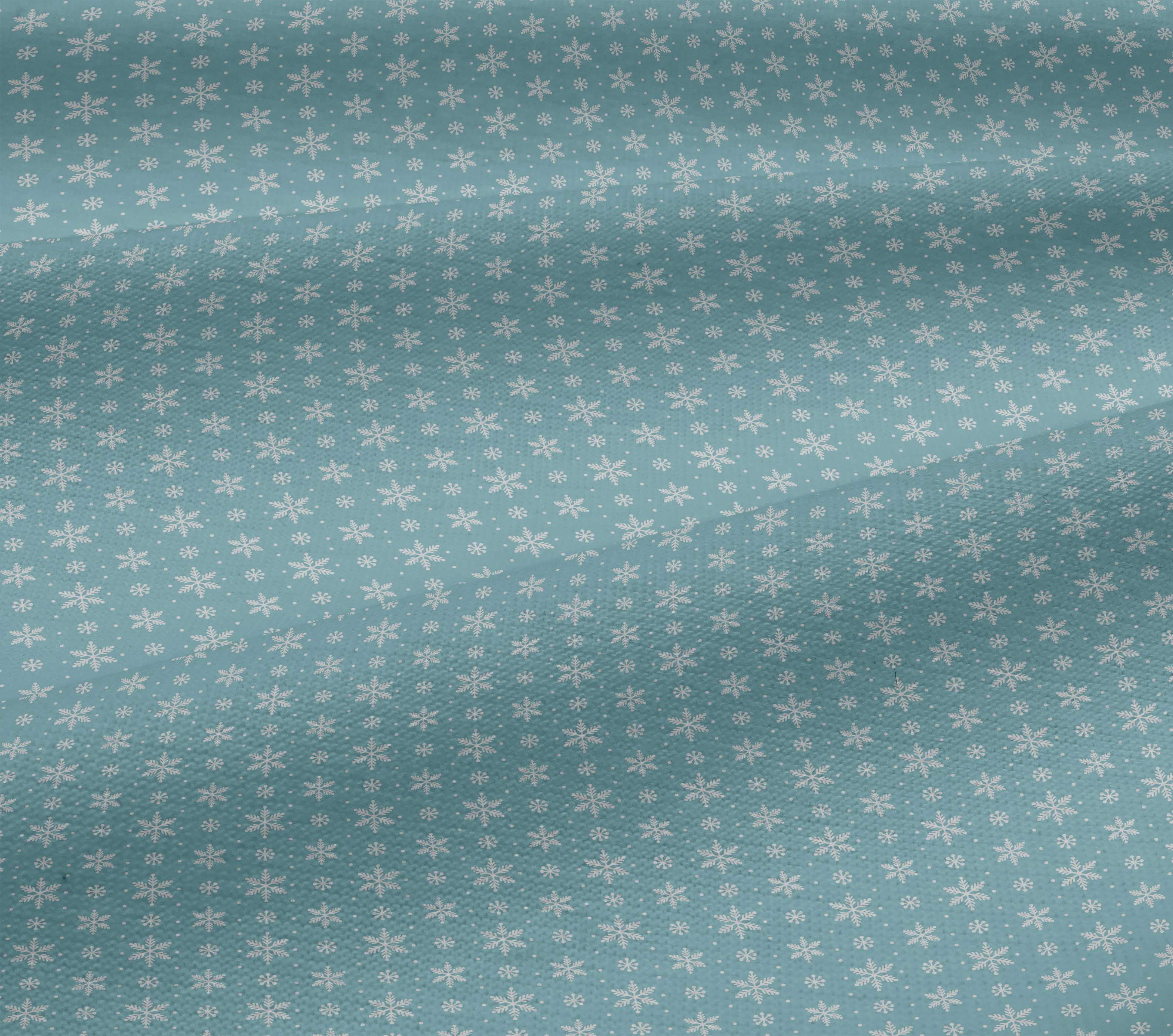 oneOone Cotton Jersey Grayish Blue Fabric Merry Christmas Sewing Material Print Fabric By The Yard 58 Inch Wide