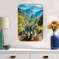 thumbnail image 6 of 12x8 Inches Framed Cactus Wall Art Decor with Gold Frame and Decorative Mexican Artwork Print For Office, Modern Home Decor, Crystal Porcelain Painting Wall Decor for Bedroom, 6 of 8