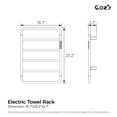 thumbnail image 6 of COZY  Heated Towel Warmer Rack for Bathroom with Timer & Adjustable Temperature EB01-BR-190330, 6 of 7