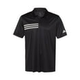 thumbnail image 2 of Adidas Mens 3-Stripes Chest Polo, XL, Black/White, 2 of 3