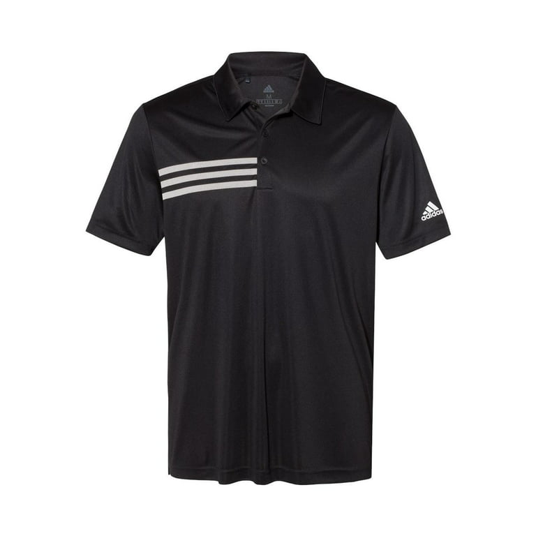 Adidas 3-Stripes Chest Polo Black/ White - Size: 3XL - Walmart.com