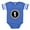 Royal Blue, variant on - Monogram Medallion 1 - Cute Infant Baby Football Bodysuit