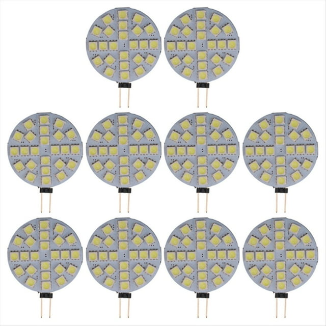 10PCS 4.8W G4 Socket 5050 SMD Mini Bombilla LED en DC 12V Reemplace la Lámpara Halógena Bi-Pin Bombilla LED Luces Blancas Frías