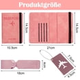 thumbnail image 2 of Porta pasaporte de diseño seguro, elegante billetera de viaje con práctico organizador de viaje, cuero sintético para mujeres y hombres (10,5 × 14,5 cm), 2 of 7