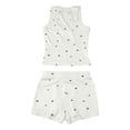 thumbnail image 5 of SCSAlgin Womens Pajama Sets Casual Sleeveless Tank Top and Shorts Ribbed Knit 2 Piece Lounge Set, 5 of 7