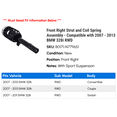 thumbnail image 2 of Front Right Strut and Coil Spring Assembly - Compatible with 2007 - 2013 BMW 328i RWD 2008 2009 2010 2011 2012, 2 of 2